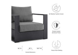 EEI-5675-GRY-CHA Tahoe Outdoor Patio Powder-Coated Aluminum Armchair By Modway