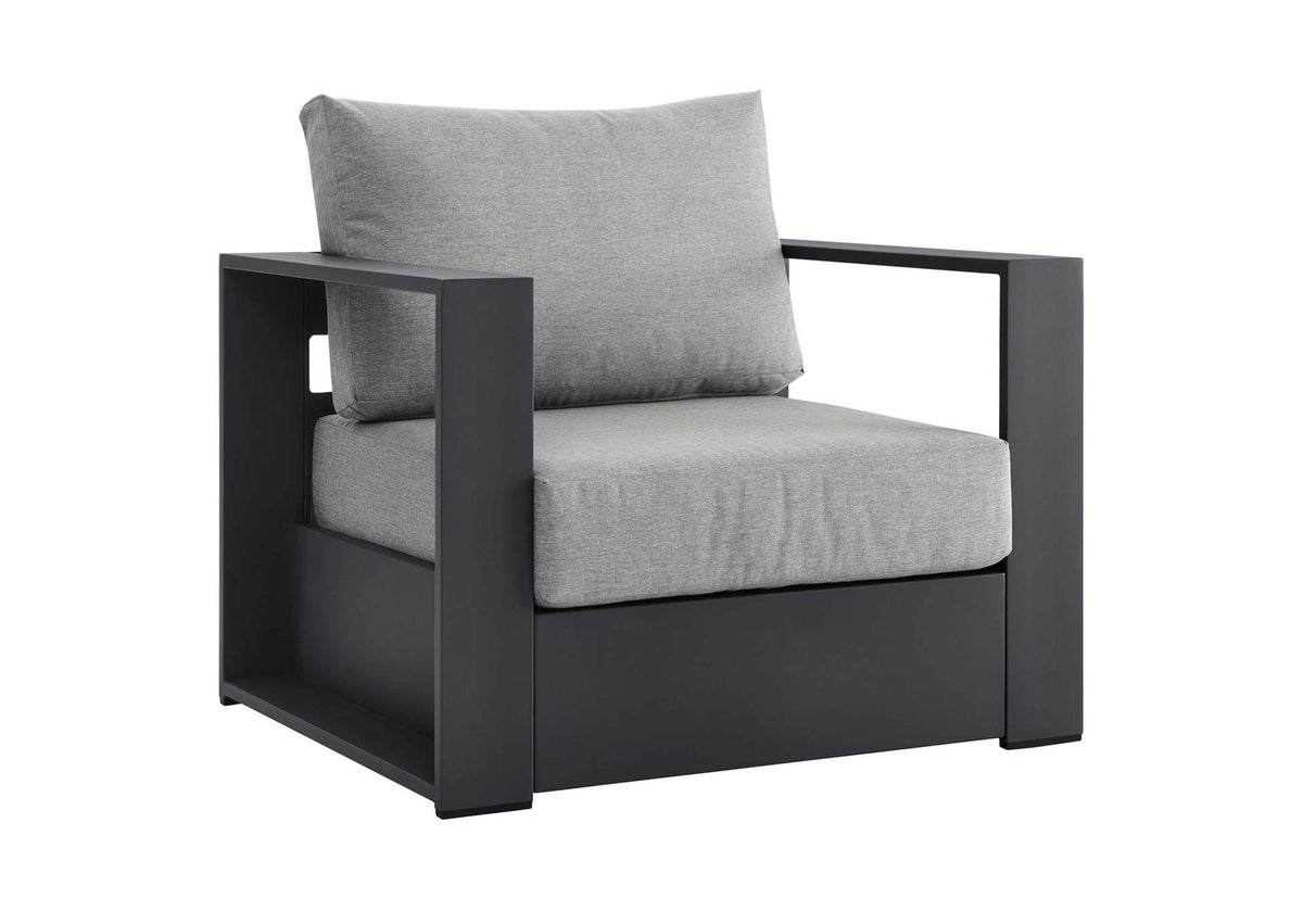 EEI-5675-GRY-GRY Tahoe Outdoor Patio Powder-Coated Aluminum Armchair By Modway