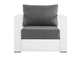 EEI-5675-WHI-CHA Tahoe Outdoor Patio Powder-Coated Aluminum Armchair By Modway