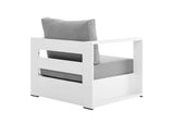 EEI-5675-WHI-GRY Tahoe Outdoor Patio Powder-Coated Aluminum Armchair By Modway