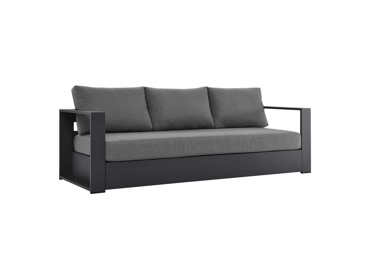 EEI-5676-GRY-CHA Tahoe Outdoor Patio Powder-Coated Aluminum Sofa By Modway