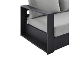 EEI-5676-GRY-GRY Tahoe Outdoor Patio Powder-Coated Aluminum Sofa By Modway
