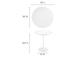 EEI-5678-WHI-WHI Lippa 20" Round Wood Side Table By Modway