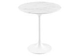 EEI-5680-WHI-WHI Lippa 20" Round Faux Marble Side Table By Modway
