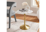EEI-5687-GLD-TER Lippa 20" Round Terrazzo Side Table By Modway