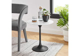 EEI-5688-BLK-WHI Lippa 20" Round Wood Side Table By Modway