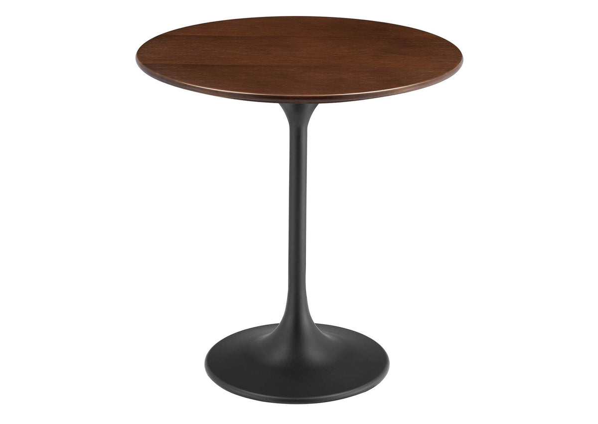 EEI-5689-BLK-WAL Lippa 20" Round Wood Side Table By Modway