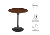 EEI-5689-BLK-WAL Lippa 20" Round Wood Side Table By Modway
