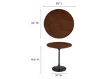 EEI-5689-BLK-WAL Lippa 20" Round Wood Side Table By Modway