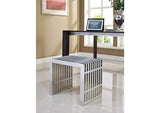 EEI-569-SLV Gridiron Small Stainless Steel Bench By Modway