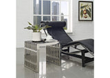 EEI-569-SLV Gridiron Small Stainless Steel Bench By Modway
