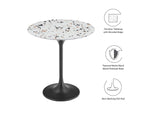 EEI-5692-BLK-TER Lippa 20" Round Terrazzo Side Table By Modway
