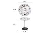 EEI-5692-BLK-TER Lippa 20" Round Terrazzo Side Table By Modway