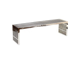 EEI-570-SLV Gridiron Large Stainless Steel Bench By Modway