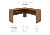 EEI-5703-WAL Venture L-Shaped Wood Office Desk By Modway