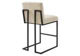 EEI-5741-BEI Indulge Channel Tufted Fabric Counter Stools Set Of 2 By Modway