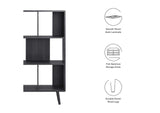 EEI-5743-CHA Transmit 5 Shelf Wood Grain Bookcase By Modway
