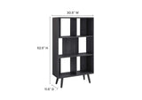 EEI-5743-CHA Transmit 5 Shelf Wood Grain Bookcase By Modway