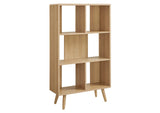 EEI-5743-OAK Transmit 5 Shelf Wood Grain Bookcase By Modway