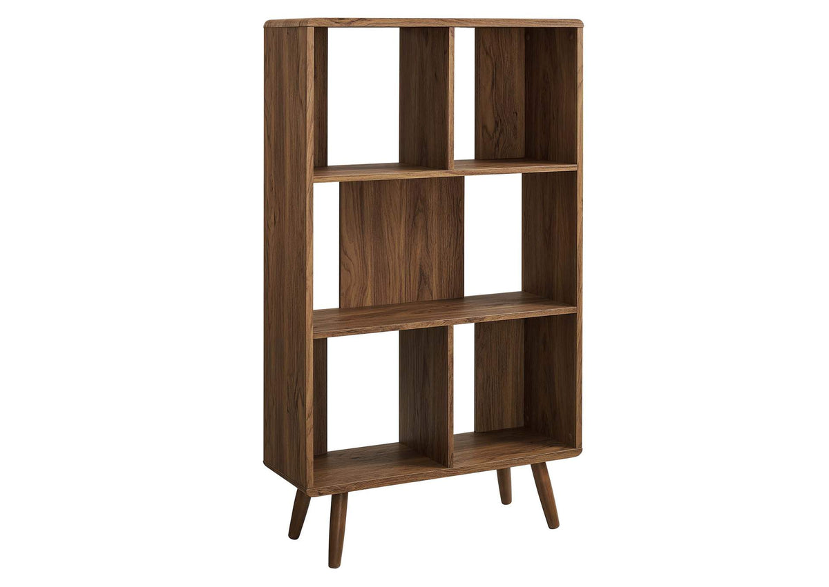 EEI-5743-WAL Transmit 5 Shelf Wood Grain Bookcase By Modway