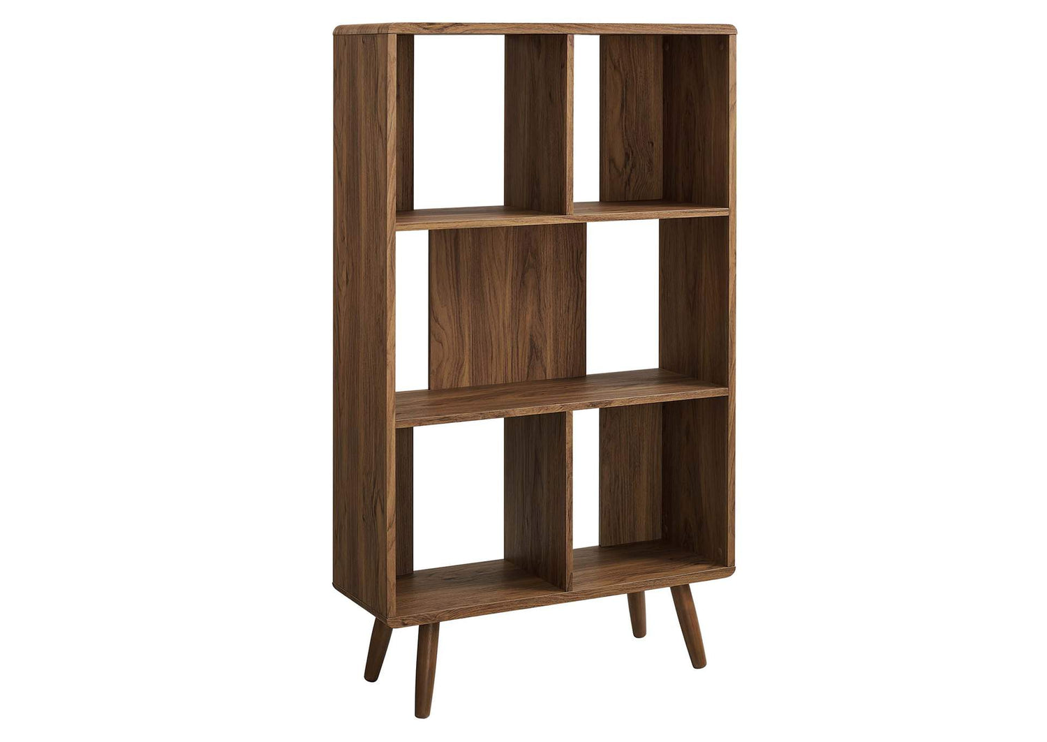 EEI-5743-WAL Transmit 5 Shelf Wood Grain Bookcase By Modway
