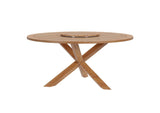 EEI-5745-NAT Wellspring 63" Outdoor Patio Teak Wood Dining Table By Modway