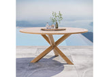 EEI-5745-NAT Wellspring 63" Outdoor Patio Teak Wood Dining Table By Modway