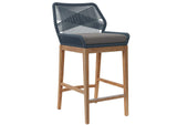 EEI-5746-BLU-GPH Wellspring Outdoor Patio Teak Wood Bar Stool By Modway