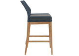 EEI-5746-BLU-GPH Wellspring Outdoor Patio Teak Wood Bar Stool By Modway