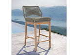 EEI-5746-LGR-GRG Wellspring Outdoor Patio Teak Wood Bar Stool By Modway