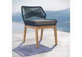 EEI-5747-BLU-GPH Wellspring Outdoor Patio Teak Wood Dining Chair By Modway