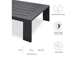 EEI-5748-GRY-CHA Tahoe 3-Piece Outdoor Patio Powder-Coated Aluminum Set By Modway