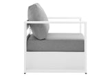 EEI-5748-WHI-GRY Tahoe 3-Piece Outdoor Patio Powder-Coated Aluminum Set By Modway