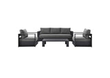 EEI-5749-GRY-CHA Tahoe 4-Piece Outdoor Patio Powder-Coated Aluminum Set By Modway