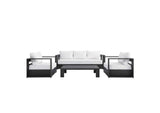 EEI-5749-GRY-WHI Tahoe 4-Piece Outdoor Patio Powder-Coated Aluminum Set By Modway