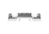 EEI-5749-WHI-GRY Tahoe 4-Piece Outdoor Patio Powder-Coated Aluminum Set By Modway
