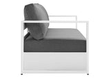 EEI-5750-WHI-CHA Tahoe 2-Piece Outdoor Patio Powder-Coated Aluminum Set By Modway
