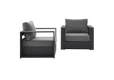 EEI-5751-GRY-CHA Tahoe 2-Piece Outdoor Patio Powder-Coated Aluminum Armchair Set By Modway
