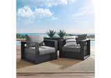 EEI-5751-GRY-CHA Tahoe 2-Piece Outdoor Patio Powder-Coated Aluminum Armchair Set By Modway