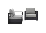 EEI-5751-GRY-GRY Tahoe 2-Piece Outdoor Patio Powder-Coated Aluminum Armchair Set By Modway