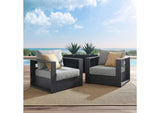 EEI-5751-GRY-GRY Tahoe 2-Piece Outdoor Patio Powder-Coated Aluminum Armchair Set By Modway