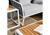 EEI-5756-WHI-GRY Stance 7 Piece Outdoor Patio Aluminum Sectional Sofa Set By Modway