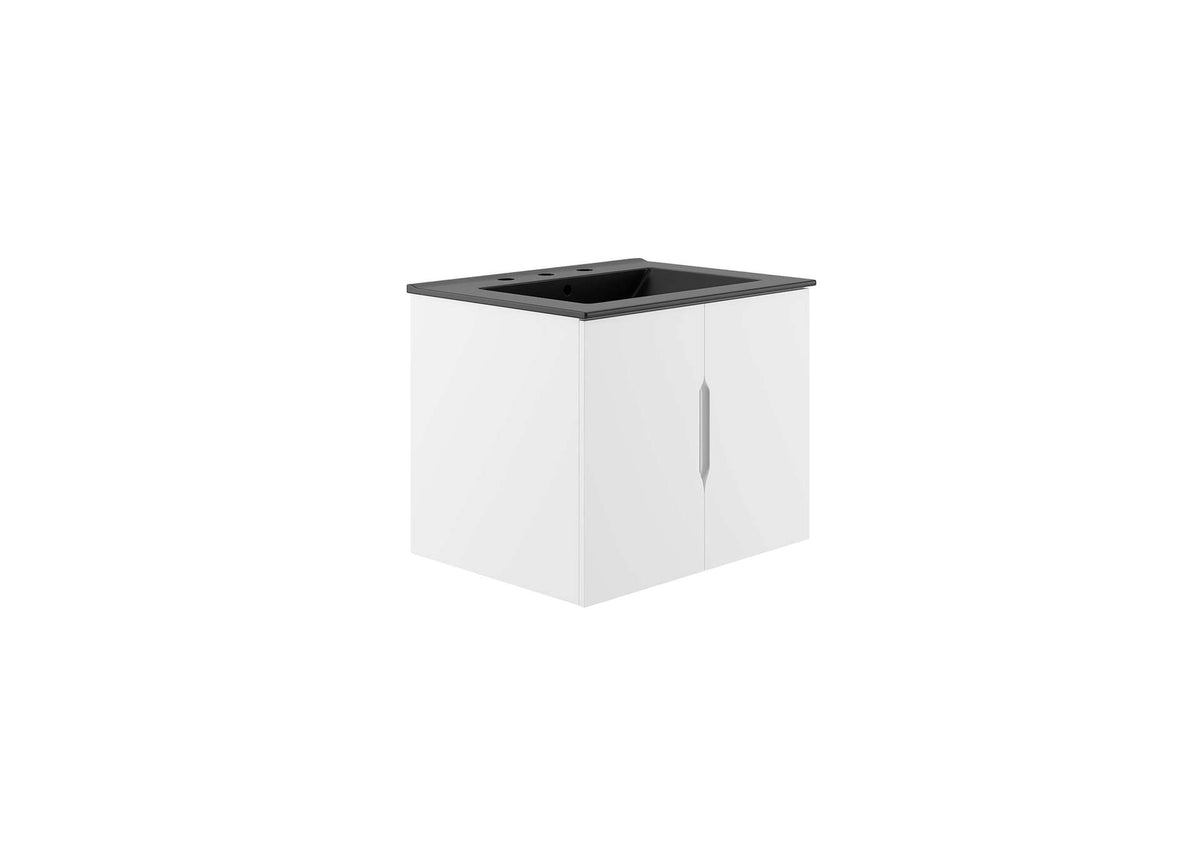 EEI-5782-WHI-BLK Vitality 24" Bathroom Vanity By Modway