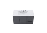 EEI-5783-GRY-WHI Vitality 36" Bathroom Vanity By Modway