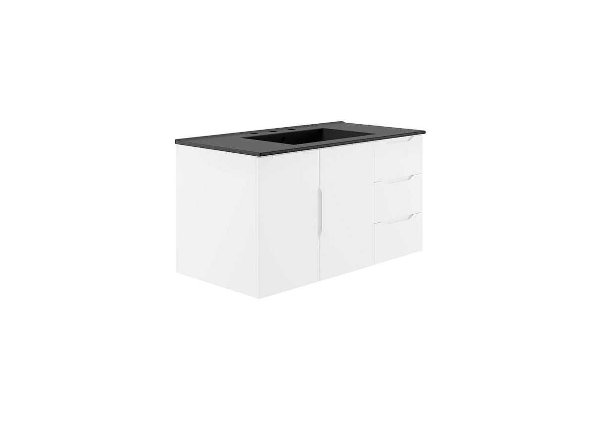 EEI-5783-WHI-BLK Vitality 36" Bathroom Vanity By Modway