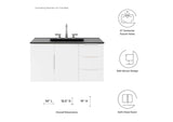 EEI-5783-WHI-BLK Vitality 36" Bathroom Vanity By Modway