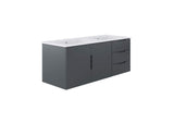 EEI-5785-GRY-WHI Vitality 48" Double Sink Bathroom Vanity By Modway
