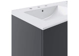 EEI-5785-GRY-WHI Vitality 48" Double Sink Bathroom Vanity By Modway