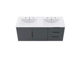 EEI-5785-GRY-WHI Vitality 48" Double Sink Bathroom Vanity By Modway