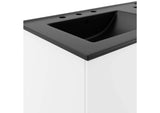EEI-5785-WHI-BLK Vitality 48" Double Sink Bathroom Vanity By Modway